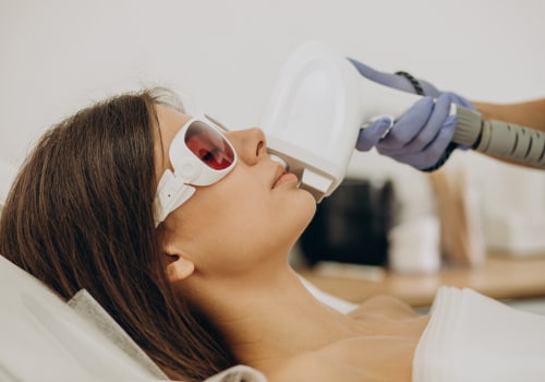 What type of protective eyewear should my provider wear during a laser hair removal treatment?